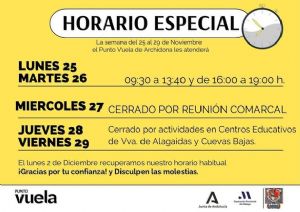 Horario especial